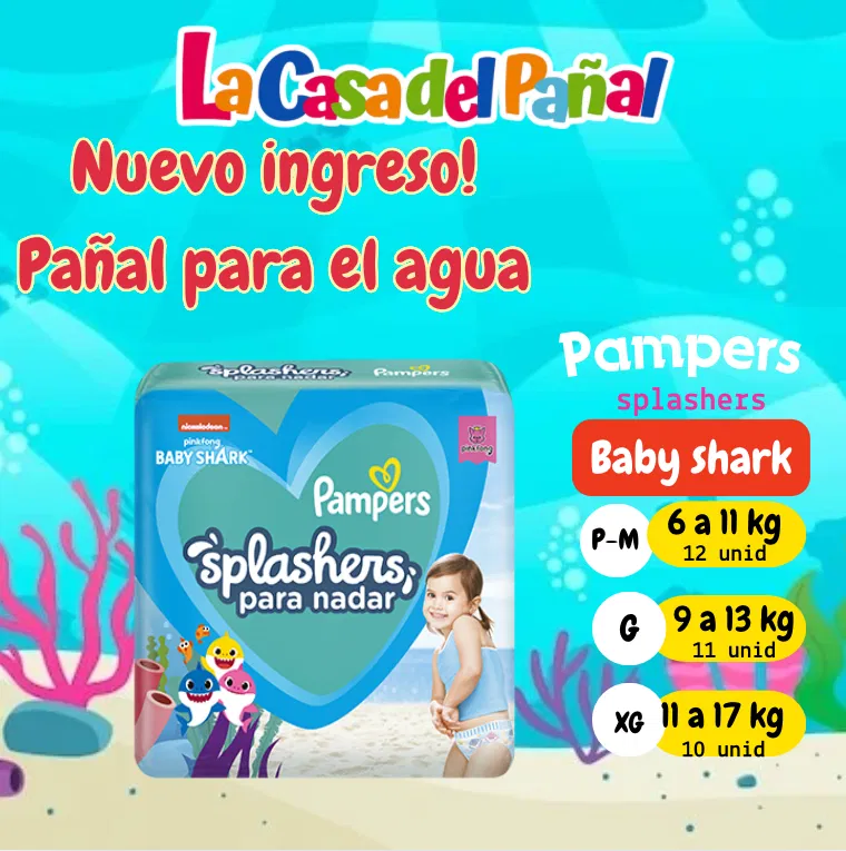  PAMPERS SPLASHERS XG X 10 U