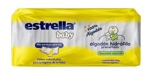 ALGODON ESTRELLA BABY PRECORTADO 100G