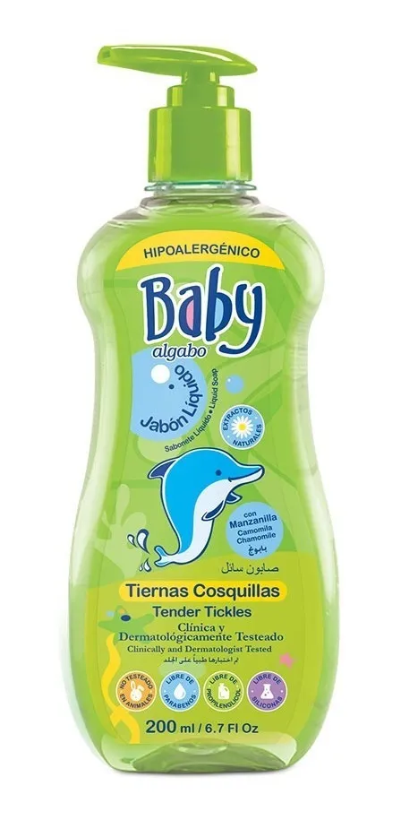ALGABO BABY JABON LIQUIDO TIERNAS COSQUILLAS X200ML C/ VALVULA