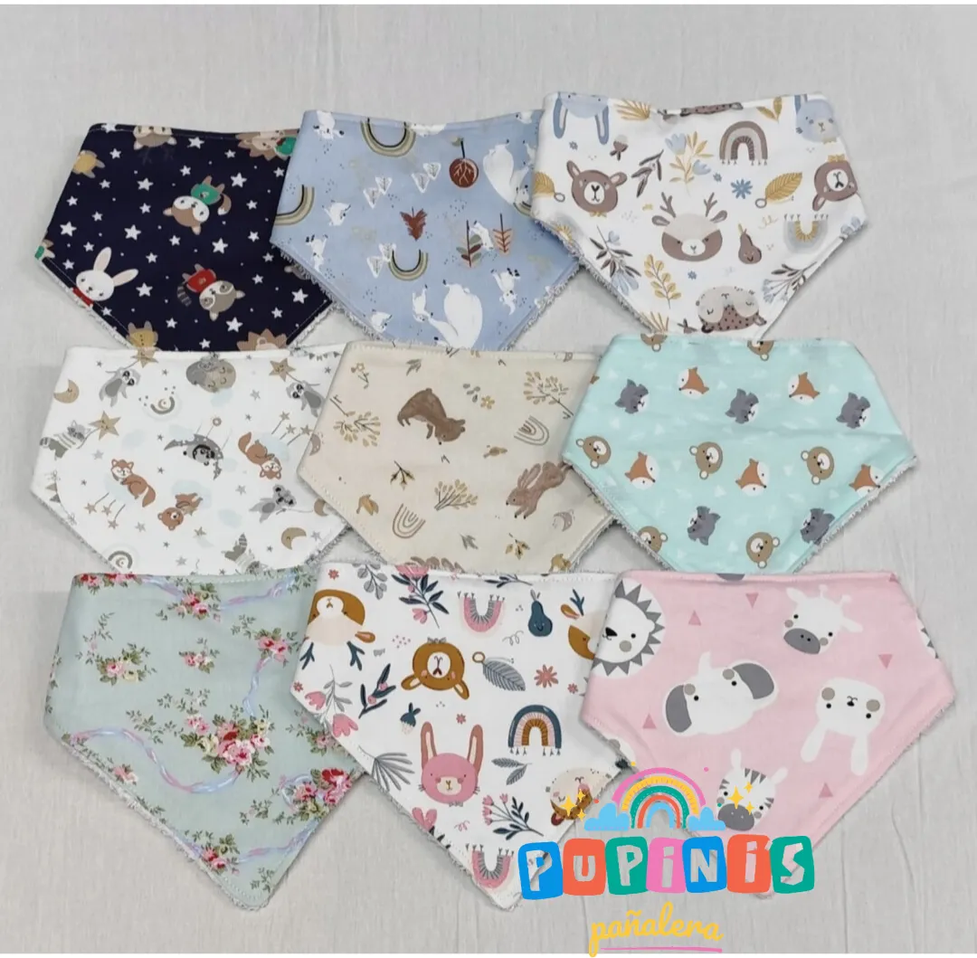 babero bandana con toalla atras